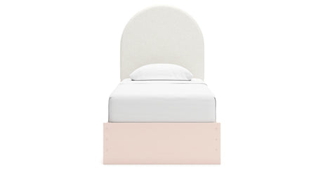 Wistenpine Blush Twin Upholstered Storage Platform Bed with 4 Drawers from Ashley - Luna Furniture