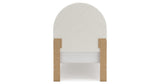 Wistenpine Twin Upholstered Panel Headboard with Nightstand in Blush from Ashley Furniture - Luna Furniture