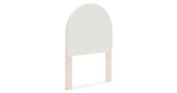 Wistenpine Twin Upholstered Panel Headboard with Nightstand in Blush from Ashley Furniture - Luna Furniture