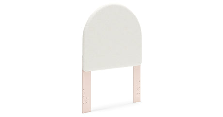 Wistenpine Twin Upholstered Panel Headboard with Nightstand in Blush from Ashley - Luna Furniture