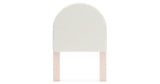 Wistenpine Twin Upholstered Panel Headboard with Nightstand in Blush from Ashley Furniture - Luna Furniture