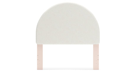 Wistenpine Full Upholstered Panel Headboard with Mirrored Dresser, Chest and 2 Nightstands in Blush from Ashley - Luna Furniture