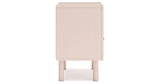 Wistenpine Twin Upholstered Panel Headboard with Nightstand in Blush from Ashley Furniture - Luna Furniture