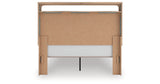 Kinlanni Queen Upholstered Platform Bed with Dresser in Tan from Ashley - Luna Furniture