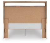 Kinlanni Tan Queen Upholstered Platform Bed from Ashley - Luna Furniture