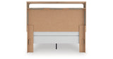 Kinlanni Queen Upholstered Panel Bed with Dresser and Nightstand in Tan from Ashley Furniture - Luna Furniture