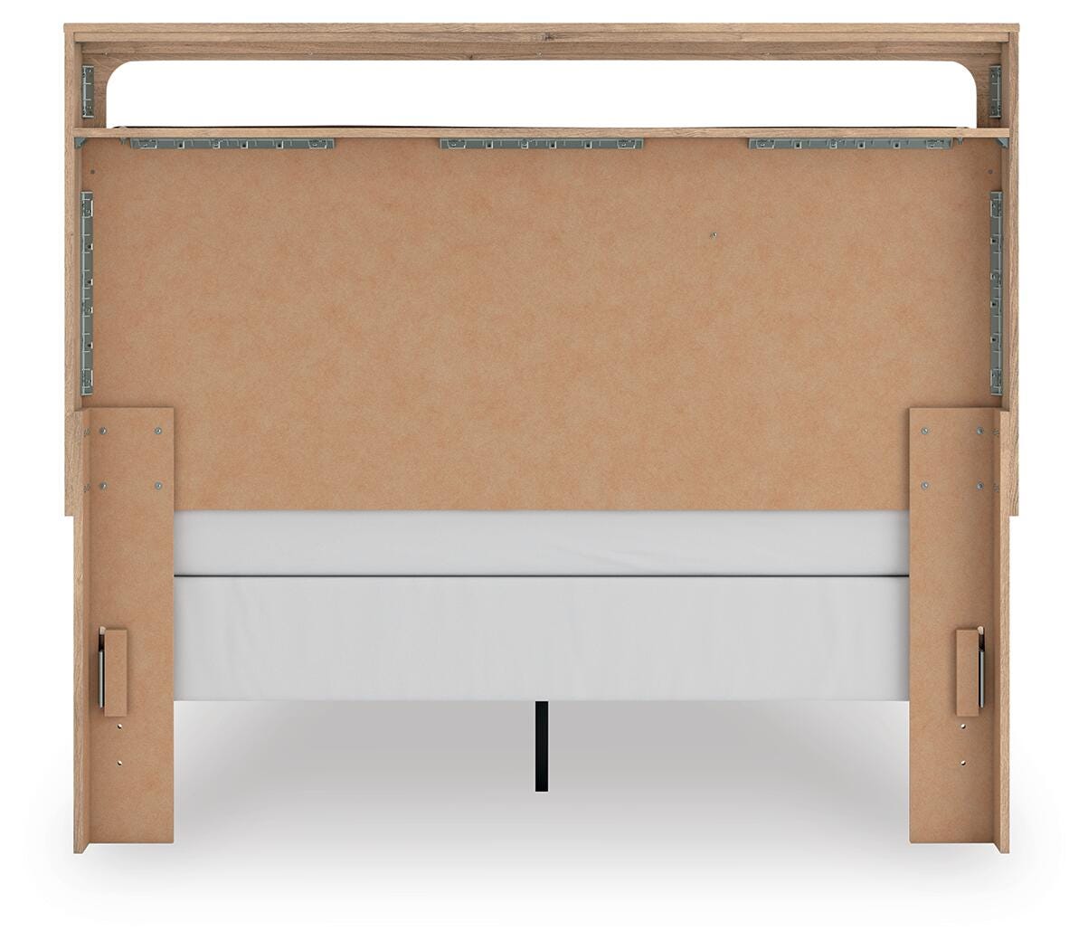 Kinlanni Tan Queen Upholstered Panel Bed from Ashley Furniture - Luna Furniture