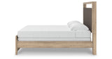 Kinlanni Tan King Upholstered Panel Bed from Ashley Furniture - Luna Furniture