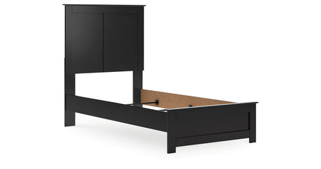 Maribel Twin Panel Bed with Dresser in Black from Ashley Furniture - Luna Furniture