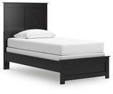 Maribel Black Twin Panel Bed, Dresser and Mirror from Ashley Furniture - Luna Furniture
