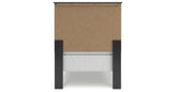 Maribel Twin Panel Bed with Mirrored Dresser and 2 Nightstands in Black from Ashley Furniture - Luna Furniture