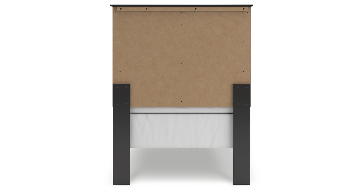Maribel Twin Panel Bed with Dresser and Nightstand in Black from Ashley Furniture - Luna Furniture