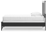 Maribel Black Twin Panel Bed, Dresser and Mirror from Ashley Furniture - Luna Furniture