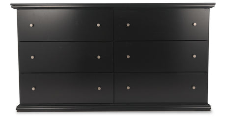 Maribel Twin Panel Bed with Dresser in Black from Ashley Furniture - Luna Furniture