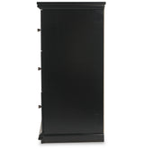 Maribel King Panel Bed with Dresser and Nightstand in Black from Ashley - Luna Furniture