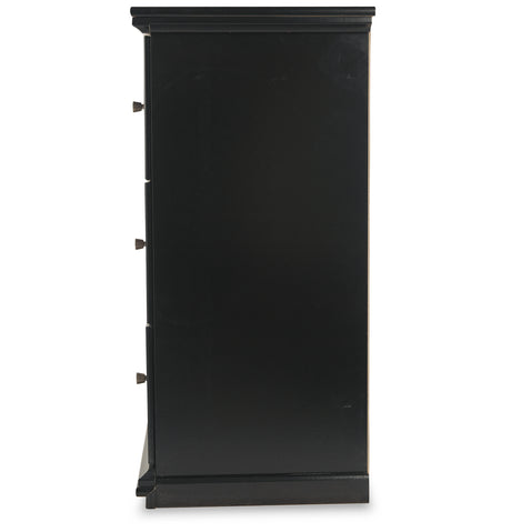 Maribel Full Panel Bed with Dresser in Black from Ashley Furniture - Luna Furniture