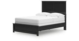 Maribel Full Panel Bed with Mirrored Dresser, Chest and Nightstand in Black from Ashley Furniture - Luna Furniture