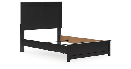 Maribel Full Panel Bed with Mirrored Dresser and Nightstand in Black from Ashley Furniture - Luna Furniture