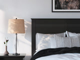 Maribel Full Panel Bed with Mirrored Dresser and Nightstand in Black from Ashley - Luna Furniture