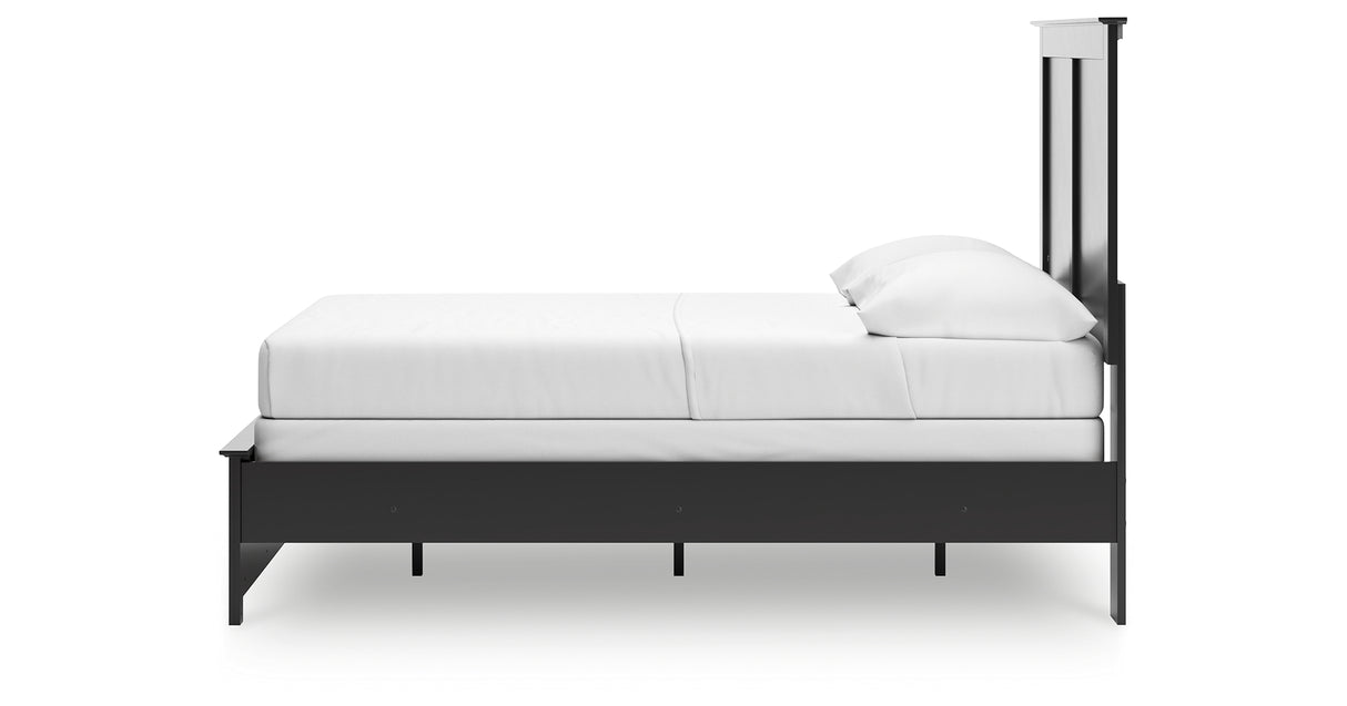 Maribel Full Panel Bed with Dresser in Black from Ashley Furniture - Luna Furniture