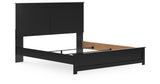 Maribel King Panel Bed with Mirrored Dresser and 2 Nightstands in Black from Ashley Furniture - Luna Furniture
