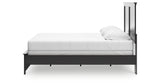 Maribel King Panel Bed with Dresser and Nightstand in Black from Ashley - Luna Furniture