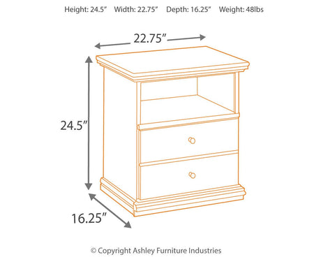Maribel Black Nightstand from Ashley Furniture - Luna Furniture