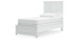 Bostwick Shoals Twin Panel Bed with Mirrored Dresser and Chest in White from Ashley - Luna Furniture