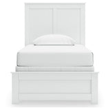 Bostwick Shoals White Twin Panel Bed, Dresser, Mirror and Nightstand from Ashley Furniture - Luna Furniture