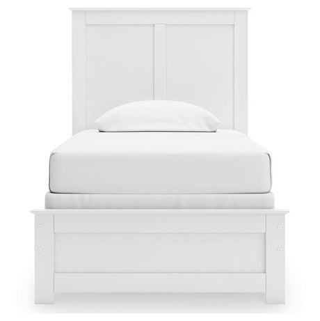 Bostwick Shoals White Twin Panel Bed, Dresser, Mirror and Nightstand from Ashley Furniture - Luna Furniture