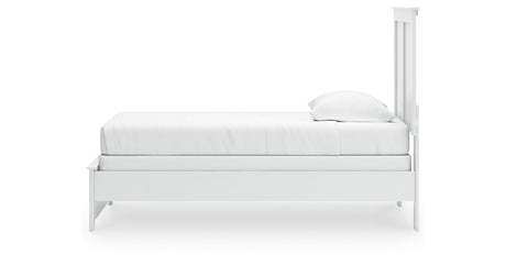 Bostwick Shoals Twin Panel Bed with Dresser in White from Ashley - Luna Furniture