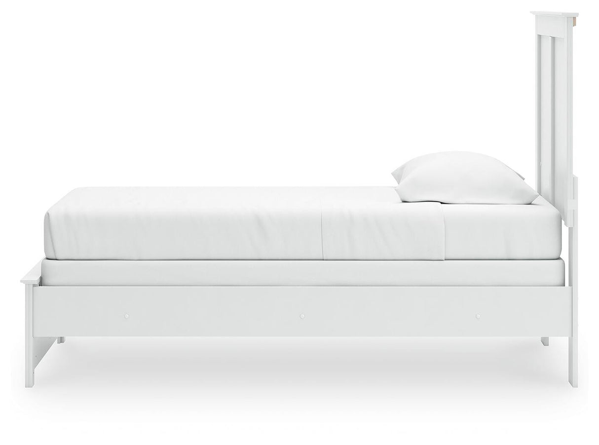 Bostwick Shoals White Twin Panel Bed, Dresser, Mirror and Nightstand from Ashley Furniture - Luna Furniture