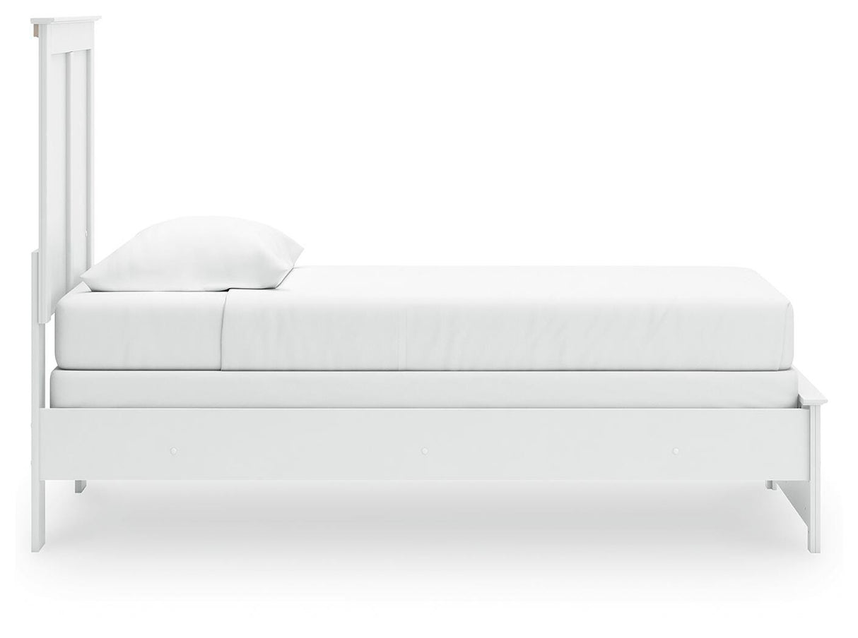 Bostwick Shoals White Twin Panel Bed, Dresser, Mirror and Nightstand from Ashley Furniture - Luna Furniture