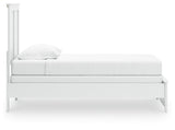 Bostwick Shoals White Twin Panel Bed, Dresser, Mirror and Nightstand from Ashley Furniture - Luna Furniture