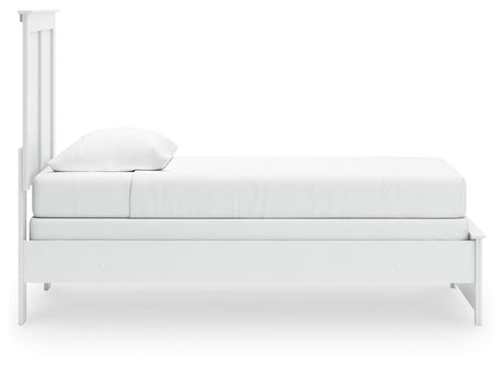 Bostwick Shoals White Twin Panel Bed, Dresser, Mirror and Nightstand from Ashley Furniture - Luna Furniture