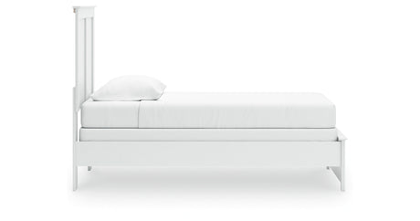 Bostwick Shoals Twin Panel Bed with Dresser in White from Ashley - Luna Furniture