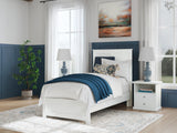 Bostwick Shoals White Twin Panel Bed, Dresser, Mirror and Nightstand from Ashley Furniture - Luna Furniture