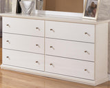 Bostwick Shoals Full Panel Bed with Dresser in White from Ashley - Luna Furniture