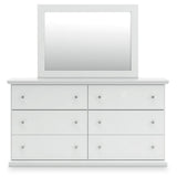 Bostwick Shoals White Twin Panel Bed, Dresser, Mirror and Nightstand from Ashley Furniture - Luna Furniture