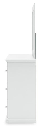 Bostwick Shoals White Twin Panel Bed, Dresser, Mirror and Nightstand from Ashley Furniture - Luna Furniture