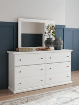 Bostwick Shoals White Twin Panel Bed, Dresser, Mirror and Nightstand from Ashley Furniture - Luna Furniture