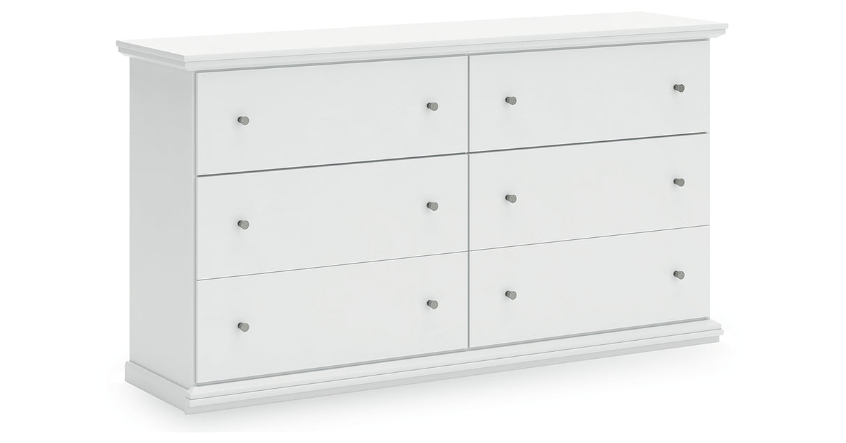 Bostwick Shoals Twin Panel Bed with Dresser in White from Ashley - Luna Furniture