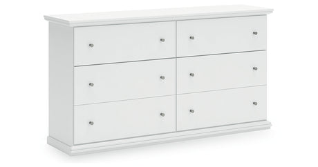 Bostwick Shoals Twin Panel Bed with Dresser in White from Ashley - Luna Furniture