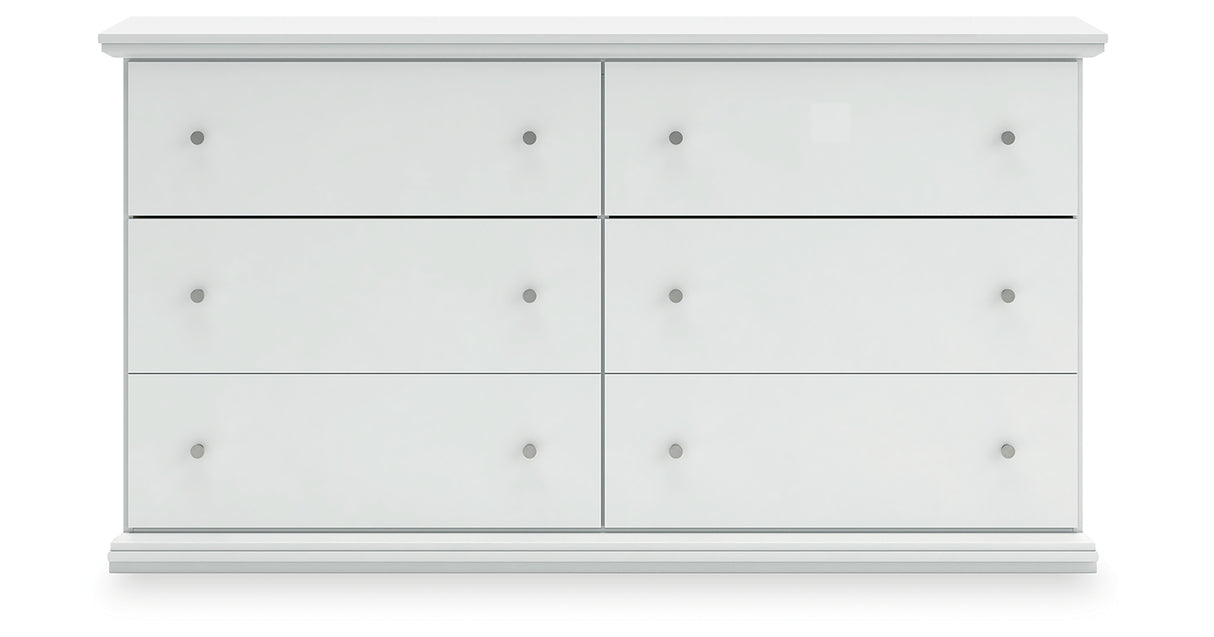 Bostwick Shoals Twin Panel Bed with Dresser in White from Ashley - Luna Furniture