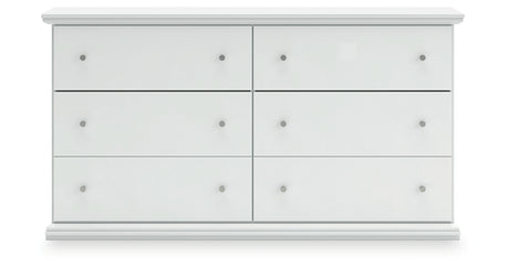 Bostwick Shoals Twin Panel Bed with Dresser in White from Ashley - Luna Furniture