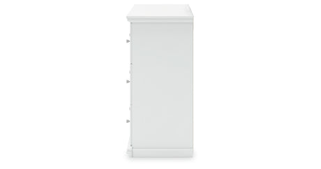 Bostwick Shoals Twin Panel Bed with Dresser in White from Ashley - Luna Furniture