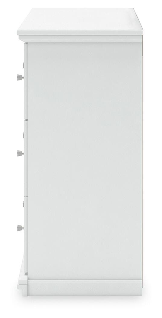 Bostwick Shoals Twin Panel Bed with Dresser in White from Ashley - Luna Furniture