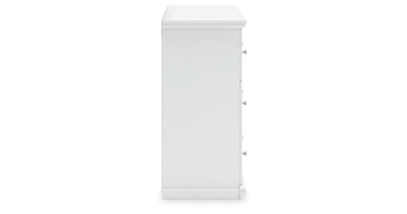 Bostwick Shoals Twin Panel Bed with Dresser in White from Ashley - Luna Furniture