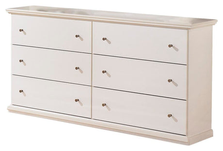 Bostwick Shoals Queen Panel Bed with Dresser in White from Ashley - Luna Furniture