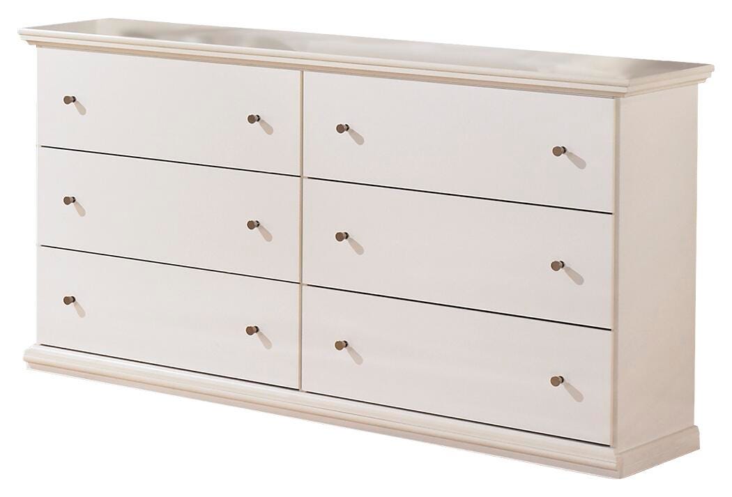 Bostwick Shoals Queen Panel Bed with Dresser in White from Ashley - Luna Furniture
